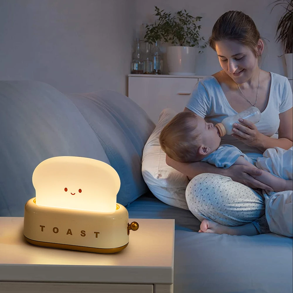 Lampe LED Rechargeable et Portable avec Minuterie, Décoration de Bureau, Grille-Pain, Veilleuse, Cadeaux de Noël