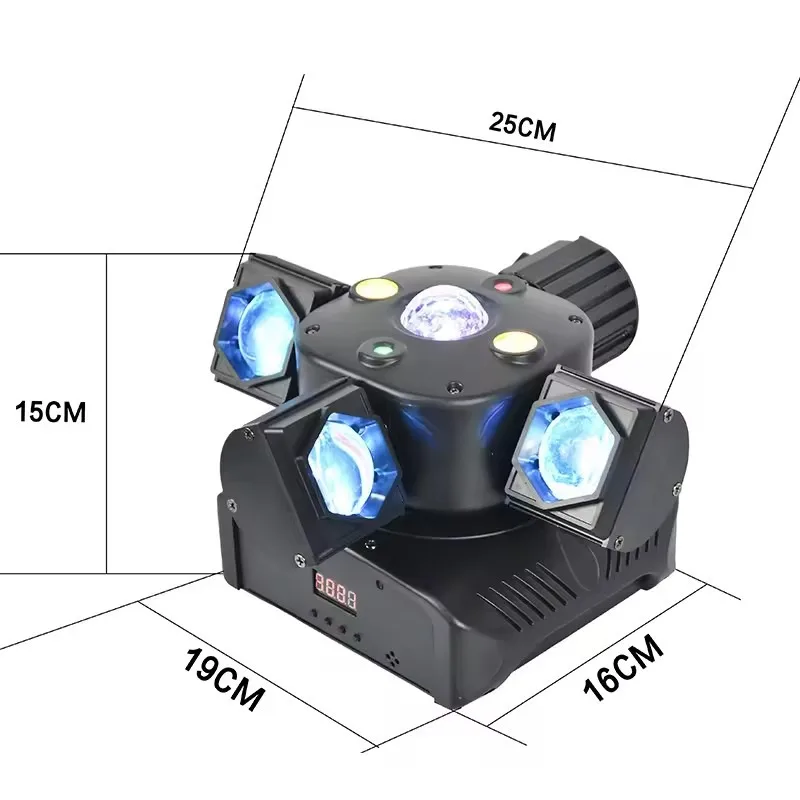 Mini Disco Lighting 4 Arm Moving Head LED DJ Stage Lights for Club