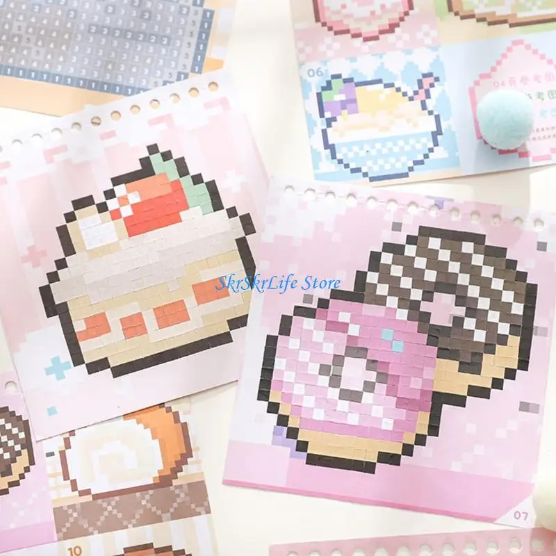 E65E Educational Tear Off Art Project Sticker Reusing Sticker For Kids Stress Frees