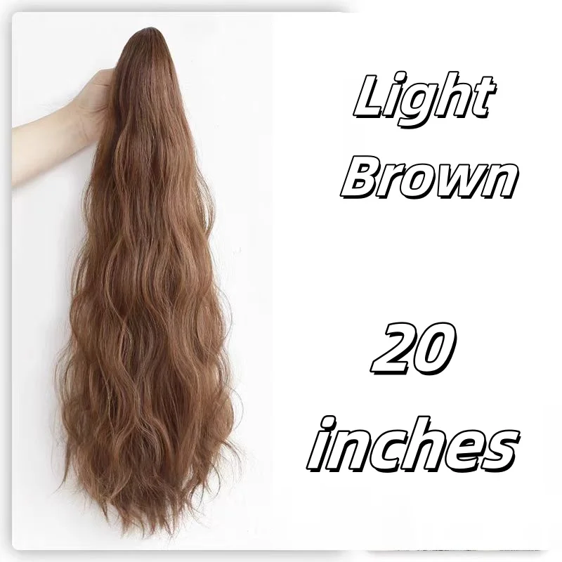 Synthetische hohe Pferdeschwanz-Perücke, Zopf, gewelltes Clip-on-Simulationshaar, erhöht natürlich das Volumen der Haargummi-Frisur, leicht