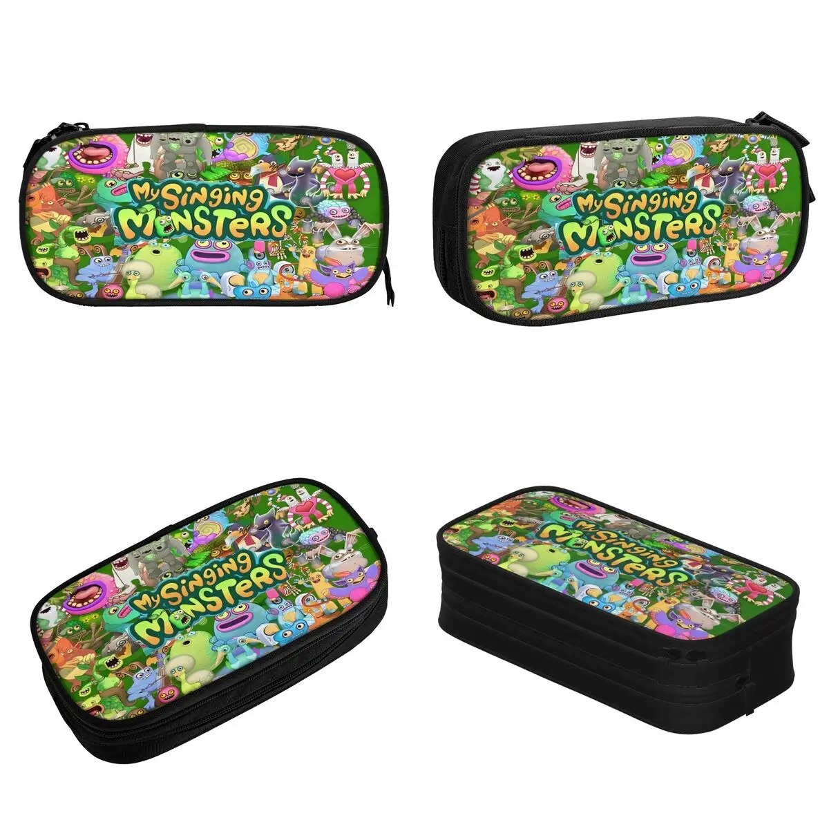 My Singing Monsters Gartoon Pencil Case Game Pencilcases Pen Box for Student Large Storage Bag Students School Zipper Stationery