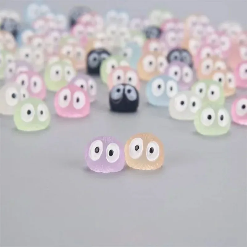 1-200Pcs Luminous Mini Resin Ghost Tree Elves Decorations Glow in The Dark Fairy Garden for Cake/Party Decor Glowing Miniature