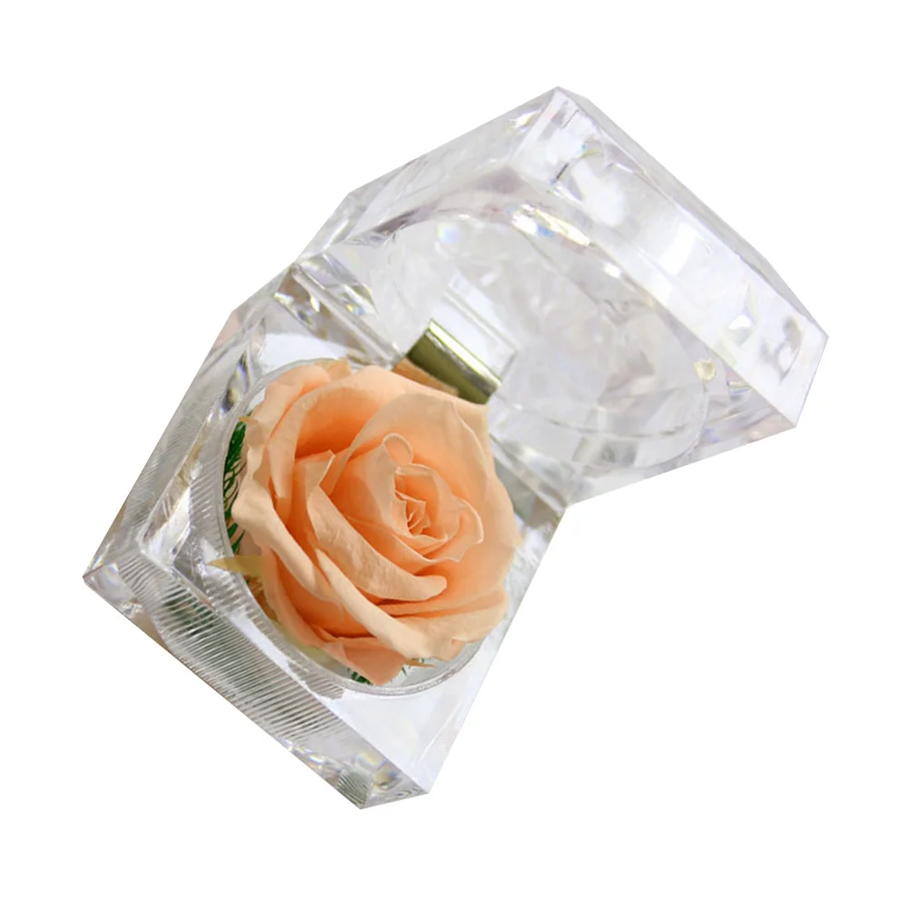 1개 영원한 장미 선물 보존된 신선한 꽃 로맨틱 기념일 생일 선물 여자친구 아내용