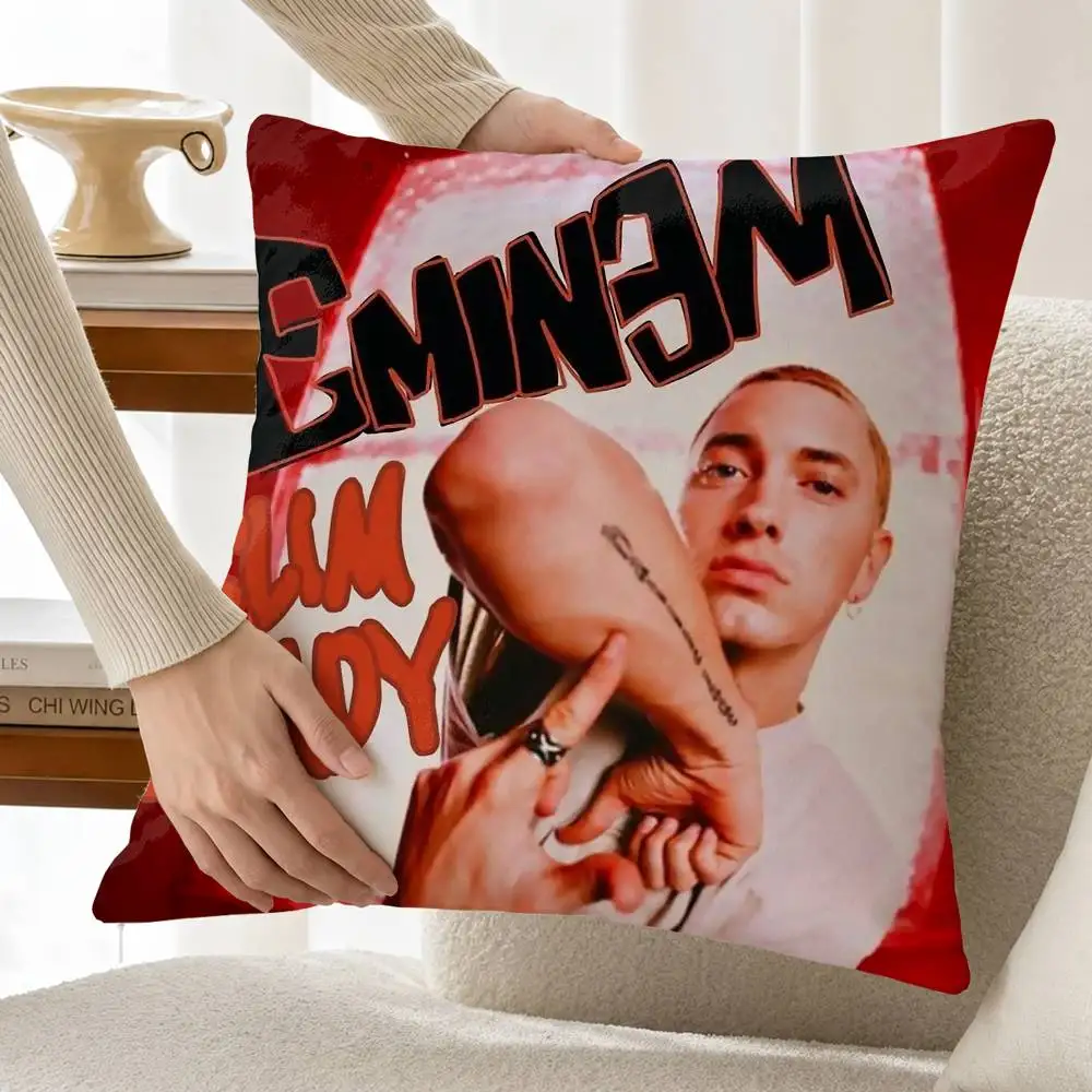 Singer E-Eminem S-Slim Shady Customizable Square Pillow case Double Sided Print Sofa Bedroom Decor Cushion Cover