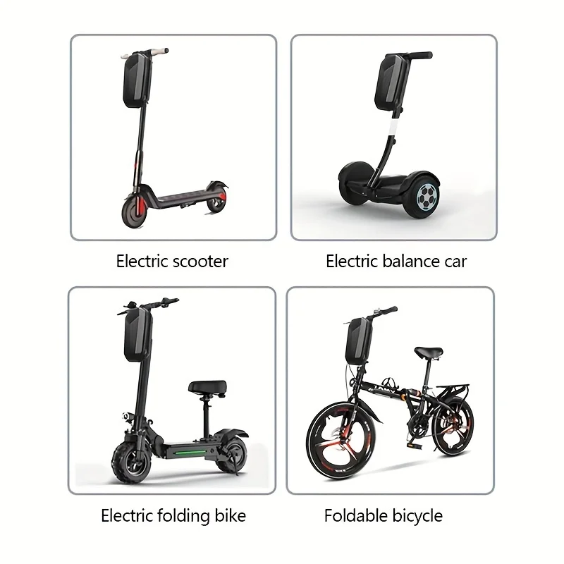 Hard Shell Bag for Electric Scooter, Front Bag, Folding Bicycle, Balance Bike Hanging Bag Accessories, Head Bag, Storage Bag, Motorcycle