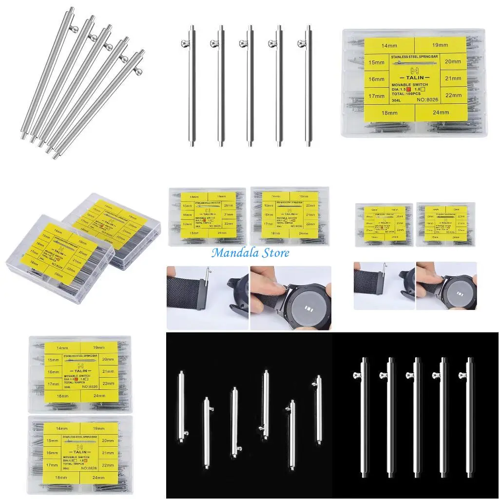 U2JC Perni collegamento per cinturino ricambio, Barre a molla a sgancio rapido Perni per cinturini Perni per orologi in mm