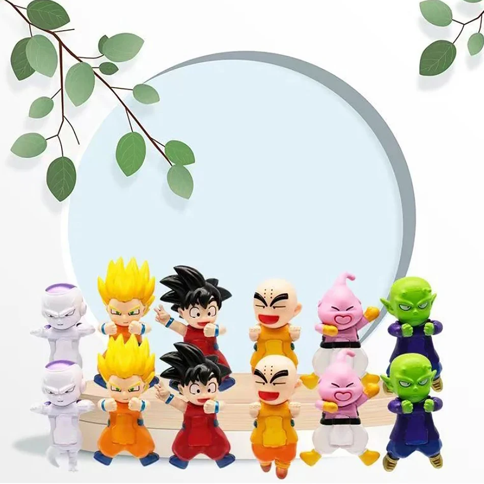 Słoneczny Anioł Dragon Ball Hippers Dekoracyjne Figurki Anime Ozdoby Lalki Fanów Dzieci Prezenty Świąteczne Urodzinowe Losowe 1-12 Sztuk