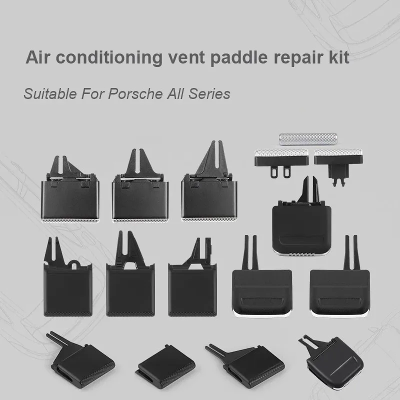 

Car Front Rear AC Air Vent Outlet Tab Clip Repair Kit Air Conditioning Paddle For Porsche Cayenne Panamera Macan 911 718 Boxster