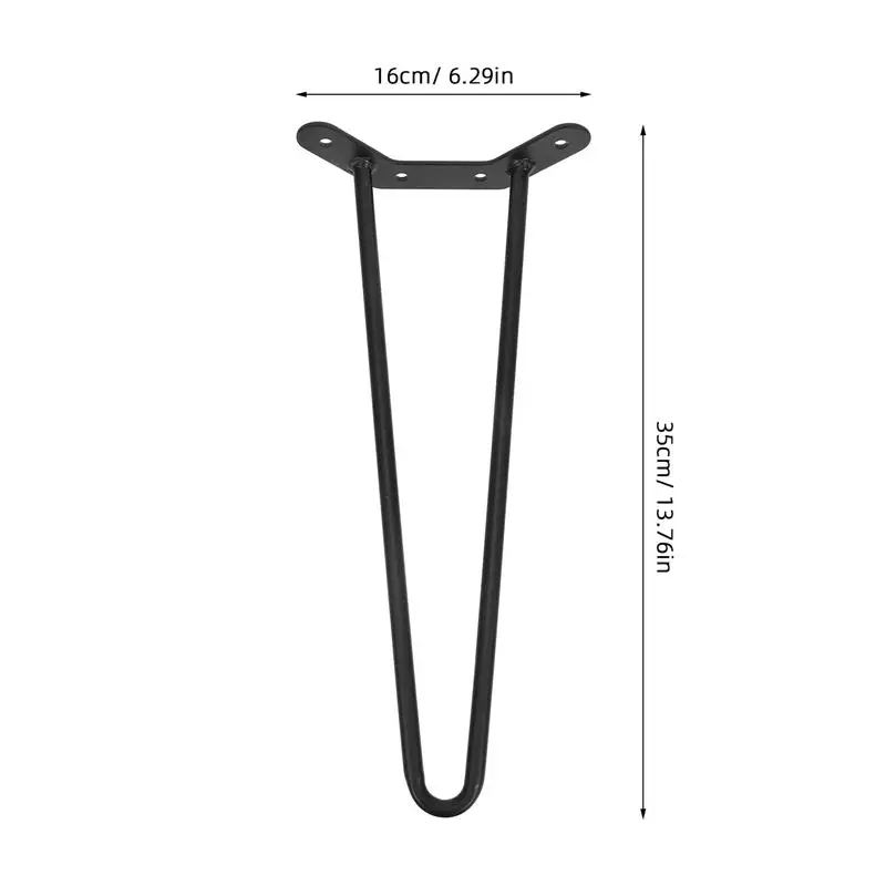 2Pcs Hairpin Furniture Legs Coffee Table Legs Modern Home DIY Legs for Student Computer Desk Cabinet Bench Hairpin Dining Bench