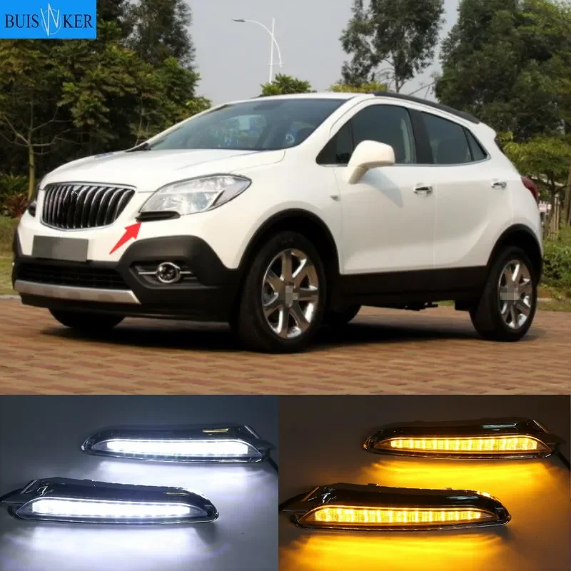 For Buick Encore Opel Mokka 2012 2013 2014 2015 LED DRL Daytime Running Light Driving Daylight Signal lamp Styling