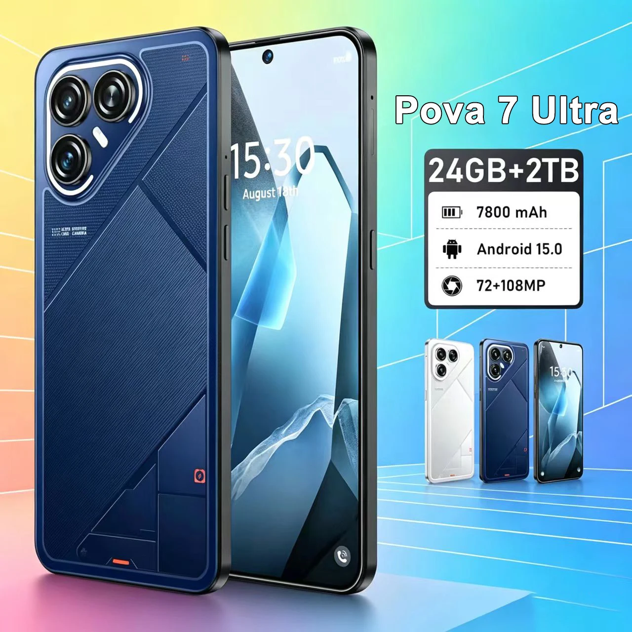 

New 2026 High Quality Pova 7 Ultra Original Intelligent 4G 5G Dual Card Dual Standby System Global Version 7800mAh Battery