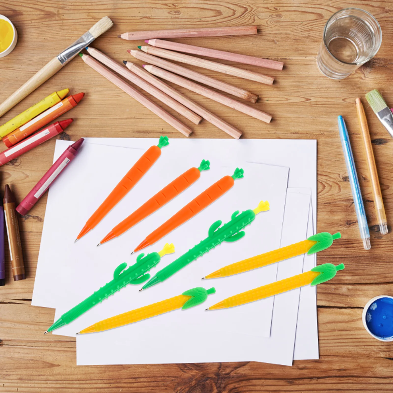 Mechanical Pencil Student Pencils Press-type Design Carrot Household Lead Multi-function School