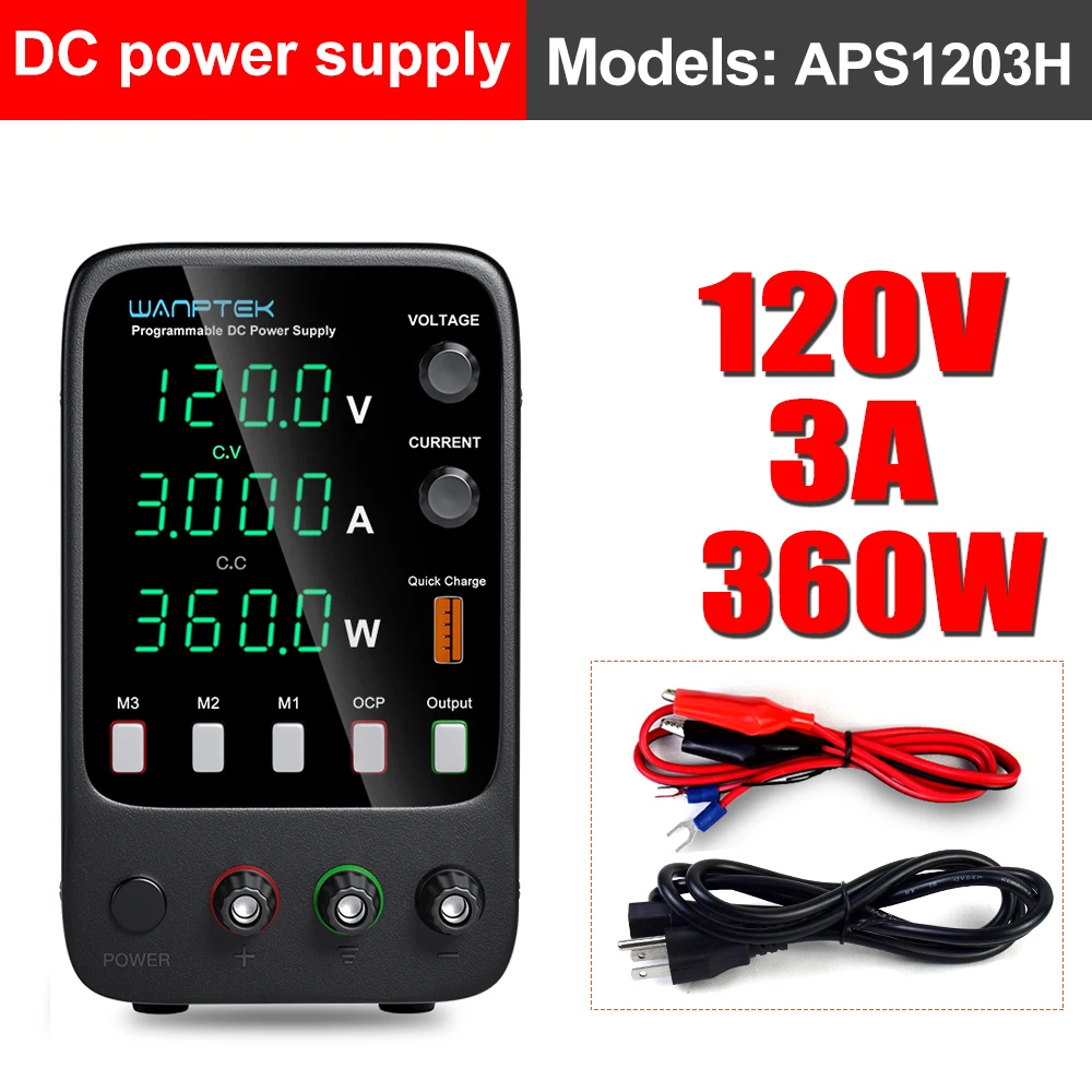 Wanptek Verstelbare DC Voeding 30V 10A Lab Programmeerbare Geheugenfunctie Bench Stroombron Spanningsregelaar Schakelaar 60V 5A - afbeelding 1