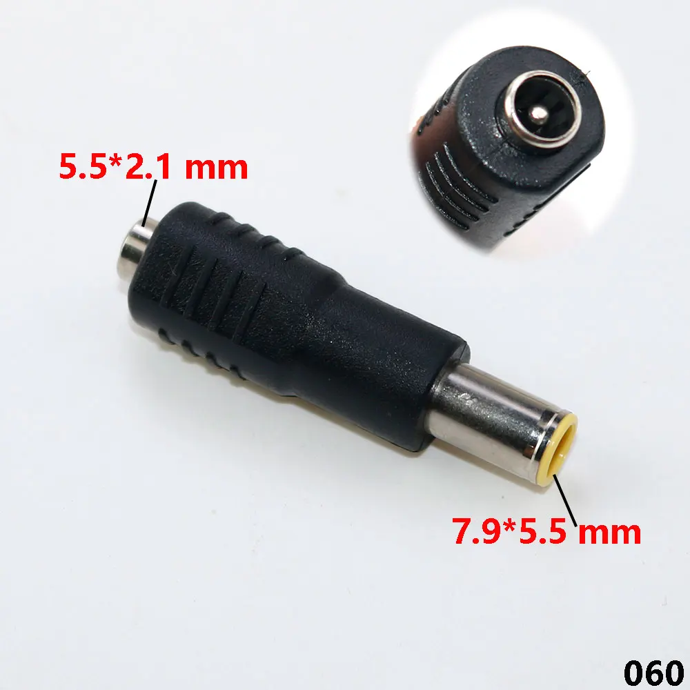 1Pcs DC Jack 5.5x2.1 Female To 7.9*5.5/6.3*3.0/6.0*4.4/3.5*1.3/4.8*1.65/4.8*1.7/5.5*2.5 Male DC Power Plug Adapter For Laptop