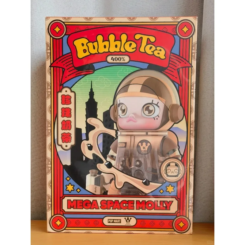 

POPMART MEGA Molly Bubble Milk Tea 400% Taiwan Limited Creative Exquisite Decorative Trendy Genuine Home Furnishing Peripheries