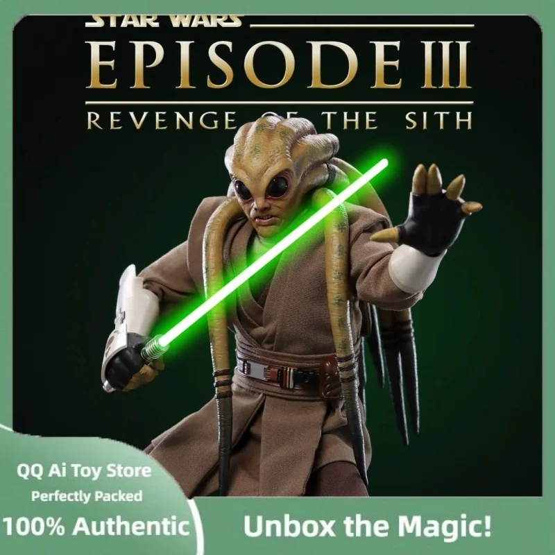 

Genuine In Stock Ht Mms751 Star Wars Episode Iii Revenge Of The Sith Kit Fisto 1/6 Anime Action Collectile Model Figurine Toy
