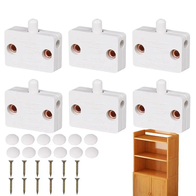 Door Activated Light Switches 6pcs Closet Switches For Door LED Light Pantry Light On Off Switches Motion Led & Automatic Door