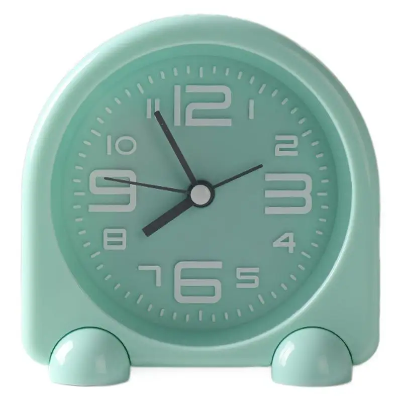 小型デスクトップ時計 シンプルでスタイリッシュな目覚まし時計 学生向け クリエイティブなサイレントプラスチック時計 寝室の入り口の装飾に最適