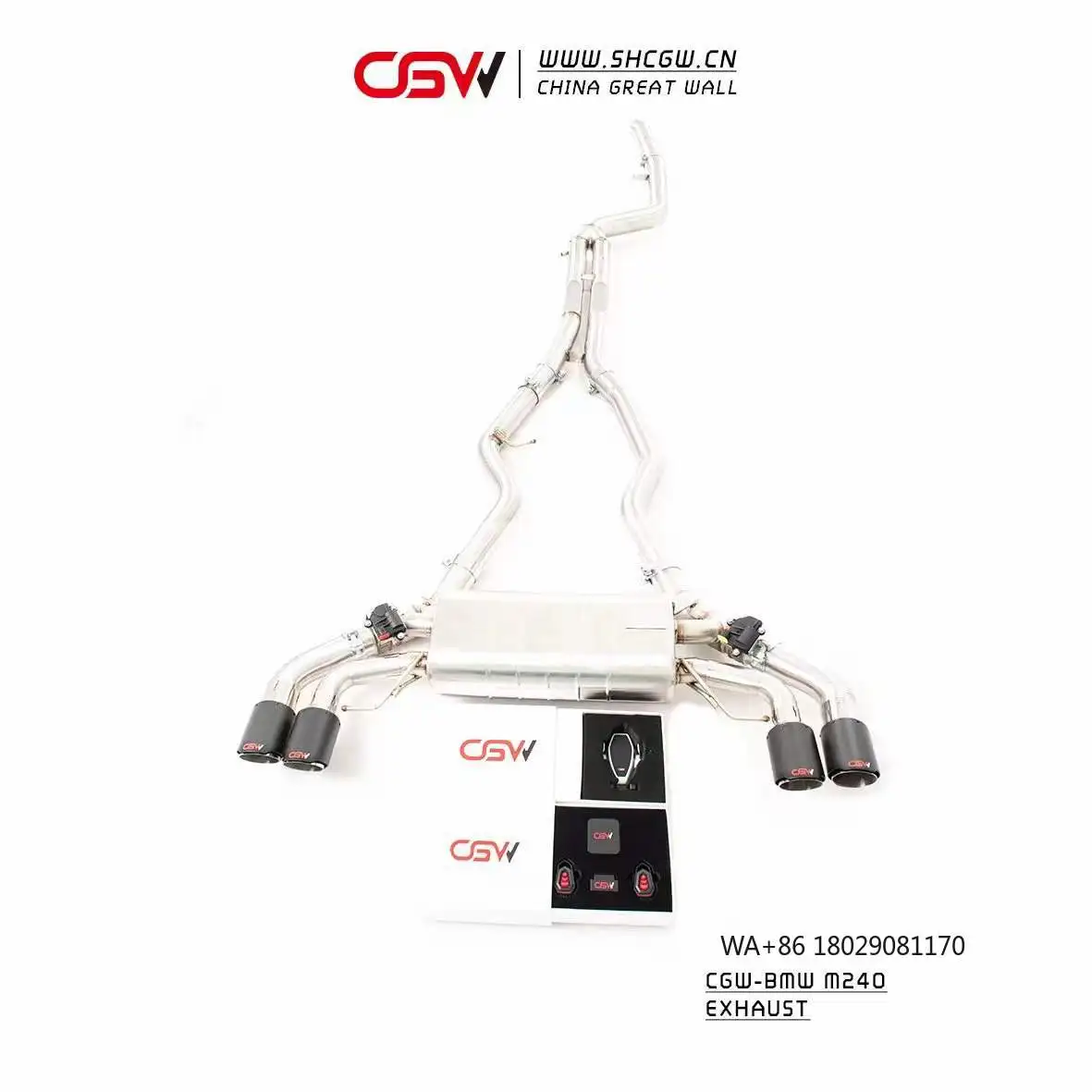

Выхлопные трубы CGW последнего дизайна, высокопроизводительные, из нержавеющей стали и титана, с двойными насадками, для G42 M240i