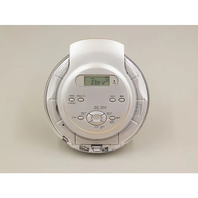 Portable CD Player Walkman Bass Boost System High Quality Music Shockproof MP3 Format Discs LCD Display 3.5mm Audio Interface