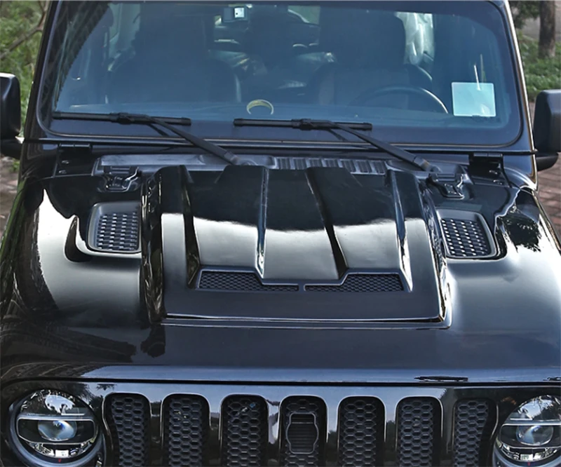 Engine Cover Louver Stickers Fit for Jeep JL Wrangler 4XE 2018 2019 2020 2021 2022 Modified Engine Engine Cover Fittings