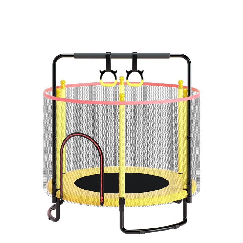 140cm trampolino per bambini bambini casa Indoor Jumping esercizio di Fitness per bambini con rete di protezione letto antiurto antiscivolo