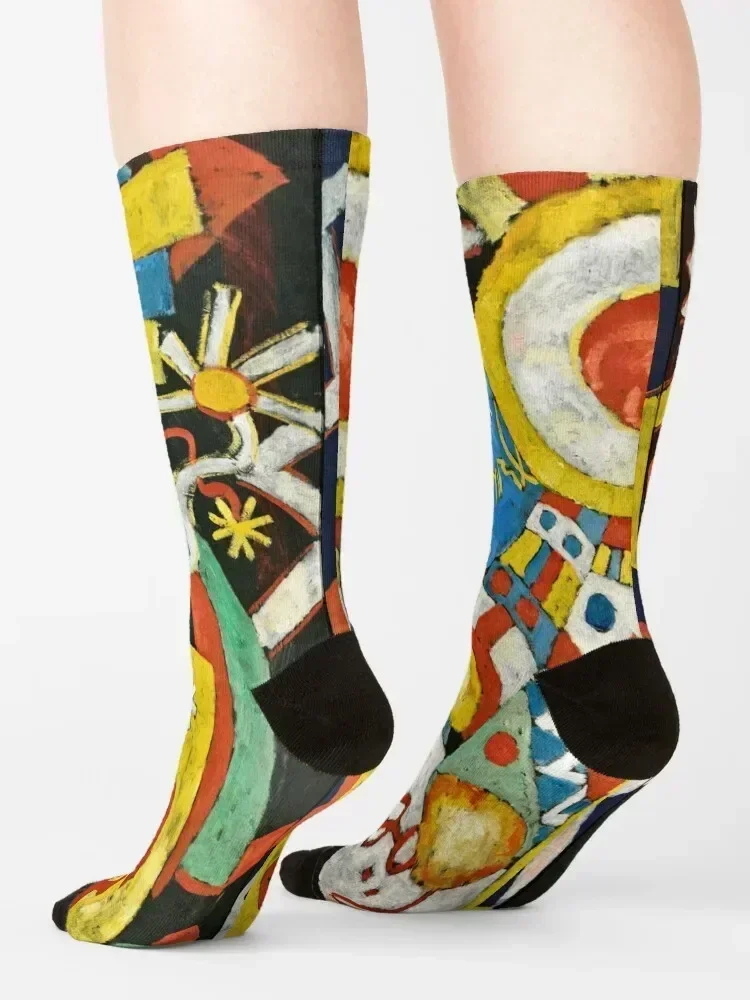 Marsden Hartley - Himmel Socks summer with print custom sports bright garter Socks For Women Men's