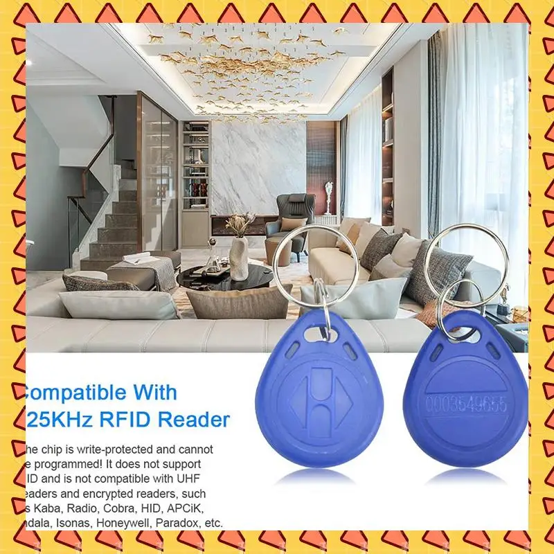 

A008 200Pcs 125 Khz Proximity ID Card RFID Keyfob Access Control Key For Door Entry Access Control System TK4100
