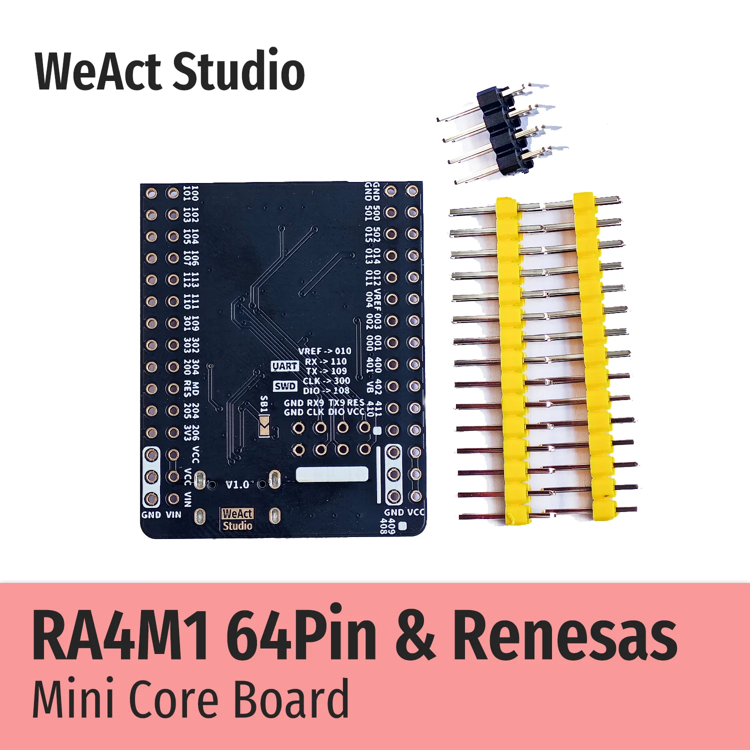 WeAct الأساسية المجلس التجريبي المجلس ، RA4M1 Renesas R7FA4M1AB3CFM # AA0 R7FA4M1 R7FA4M1AB3CFM