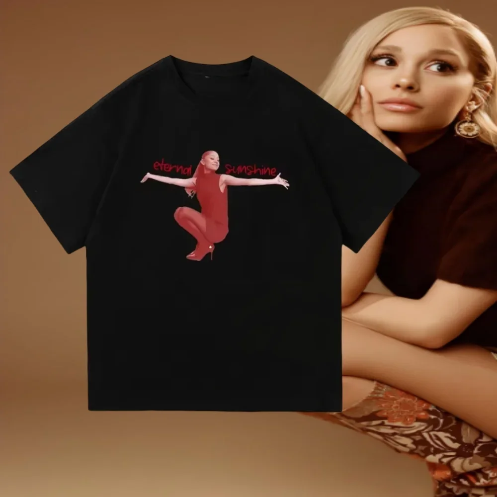 

2025 New Ariana Grande's "Eternal Sunshine" Men's T-shirt, A New and Popular Women's Fashion Item with A Round Neck Print