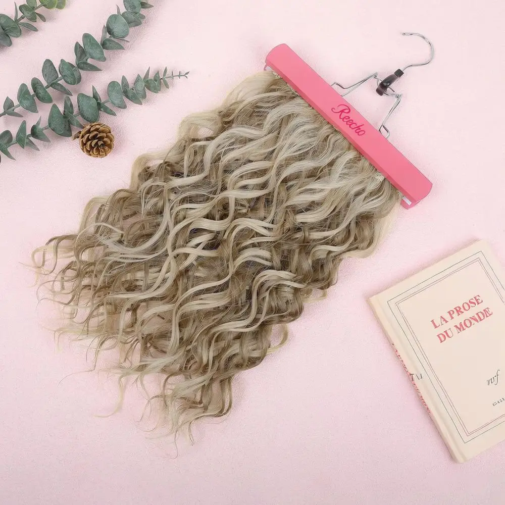 Water Wave Clip In Hair Extensions Synthetic Curly Hairpieces Natural Texture Volumizing Hair Enhancement