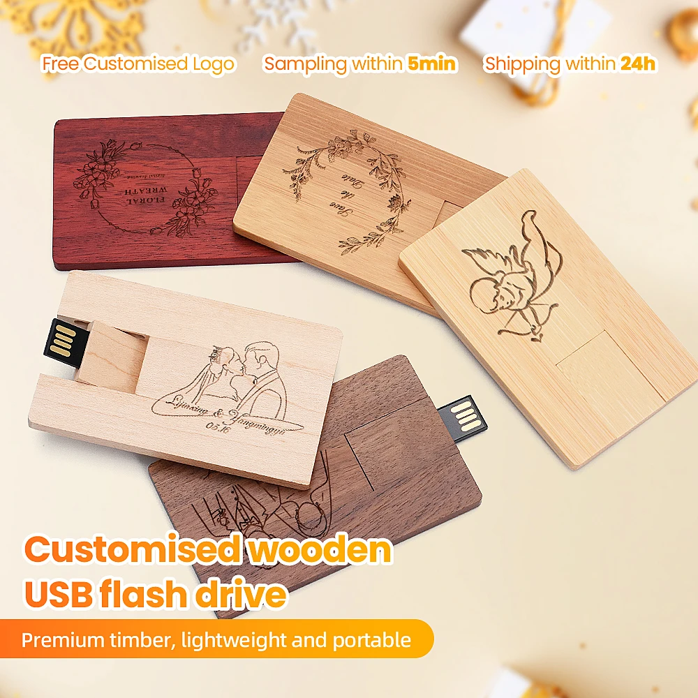 

Деревянная карта USB-флеш-накопитель Память Бесплатный индивидуальный логотип Ручка-накопитель Устройство для хранения Pendrive 128 ГБ 64 ГБ 32 ГБ 16 ГБ Креативный подарок