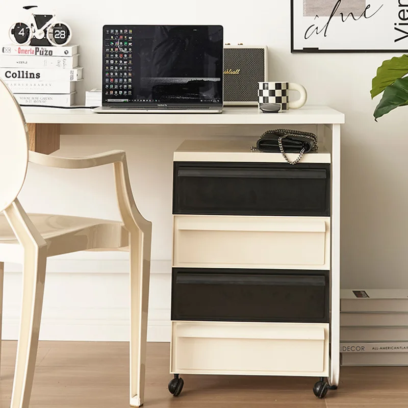 Multi-functional Simple bedside table Large capacity drawer locker Mobile trolley Bedroom storage cabinet