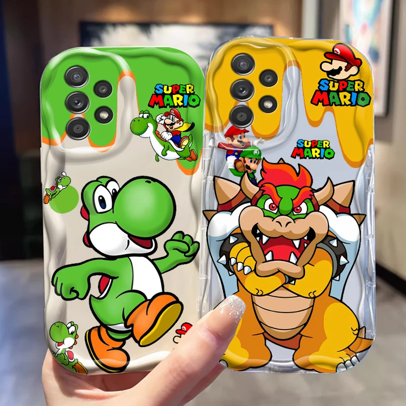 M-Marios Popular Cartoon Art For Samsung A55 A54 A53 A52 A35 A34 A33 A32 A25 A24 A23 A22 A21S A15 A13 A14 5G Wave Oil Funda