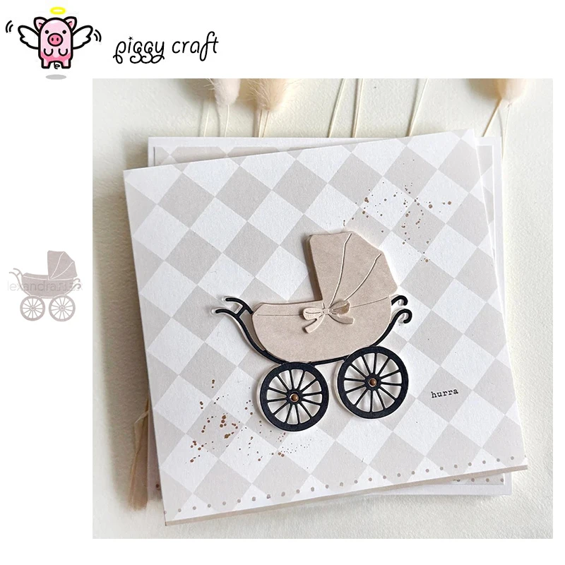 Piggy Craft Metall-Stanzformen, Stanzformen für Kinderwagen-Dekoration, Scrapbook-Papier-Bastelmesser, Schablonen, Stanzformen