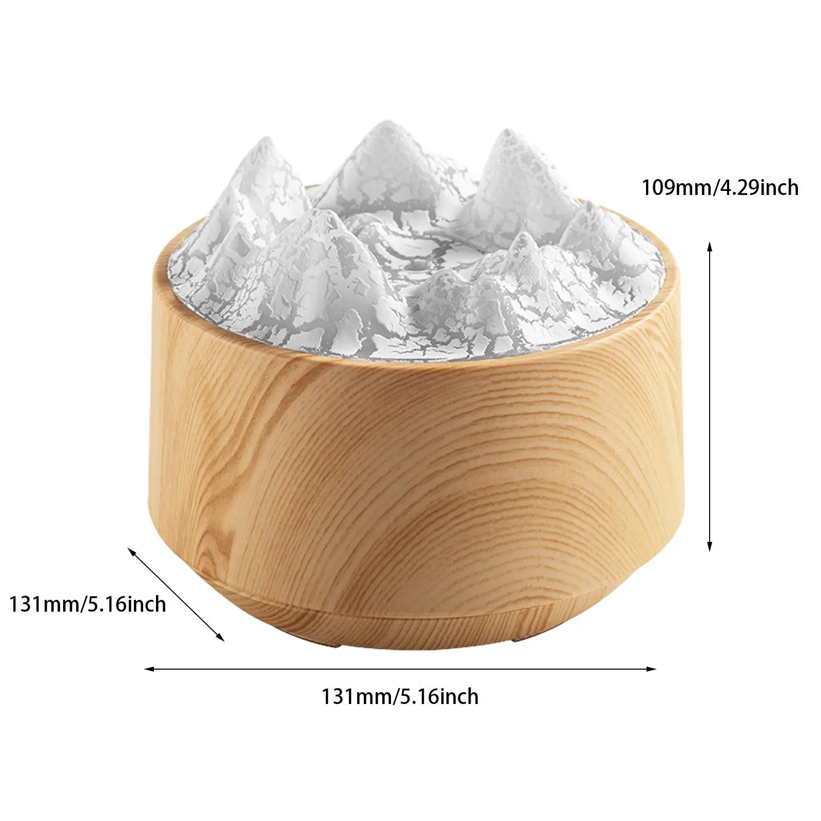 現代美術の火山加湿器,カラフルな光の香りの加湿器,リビングルーム,ベッドルーム,スパ,卓上,ホームユーティリティ,300 ml