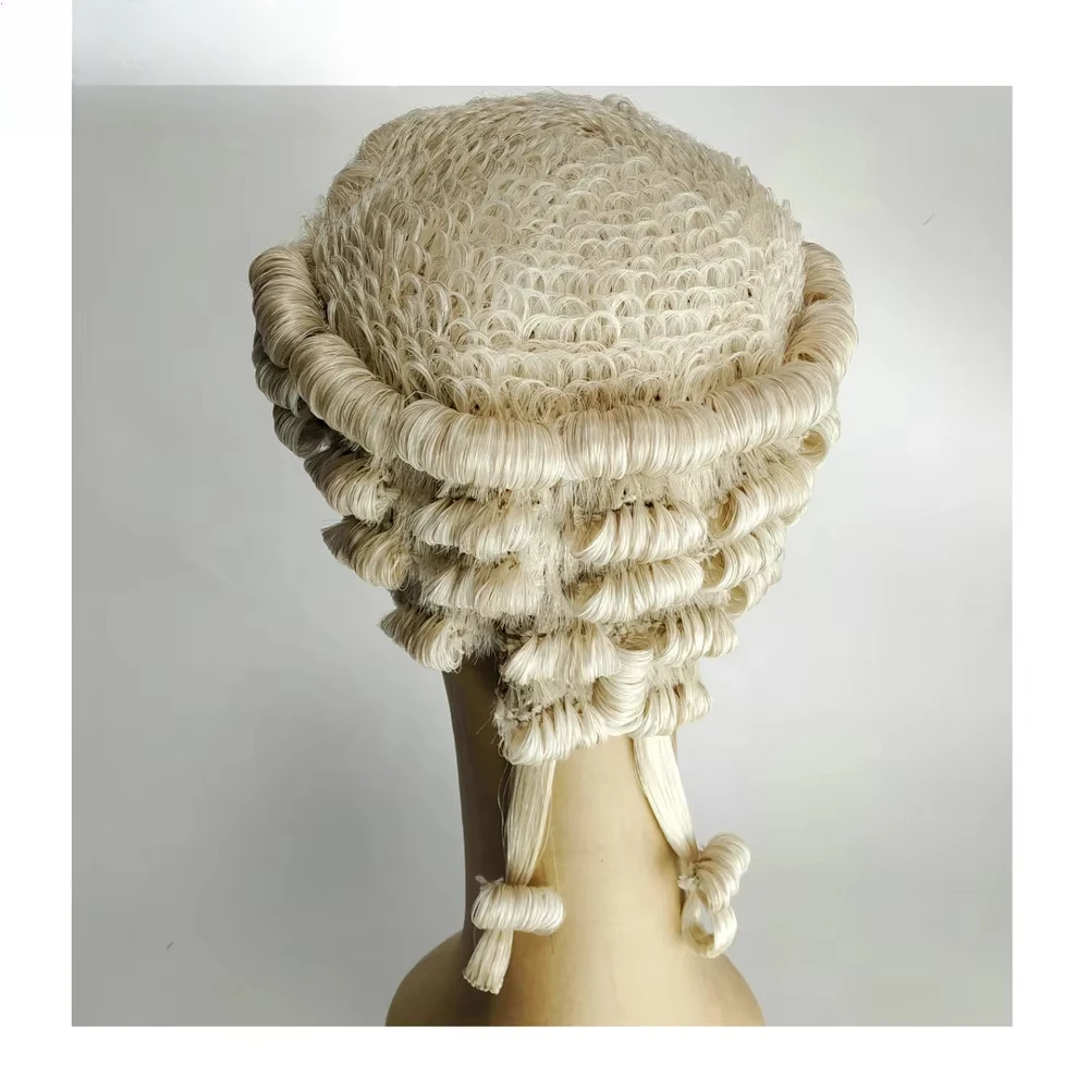 

High Quality 100% Horse Hair Traditional Court Legal Wear Judge Lawyer Barrister Wig