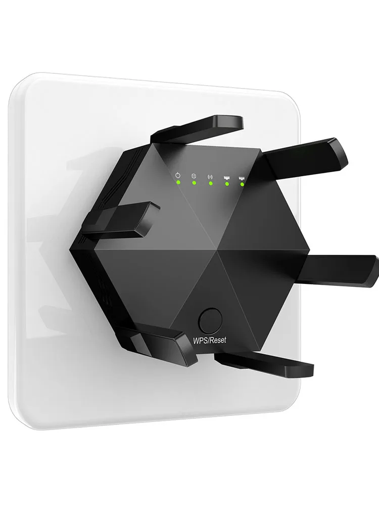 2026 Neuer Verbesserter WLAN-Verstärker für Zuhause, Signalverstärker 1200Mbps, Leistungsstarker 6-Antennen-Signalverstärker, Hochgeschwindigkeits-WLAN-Booster, Dual-Band, Langstrecken-WLAN-Repeater
