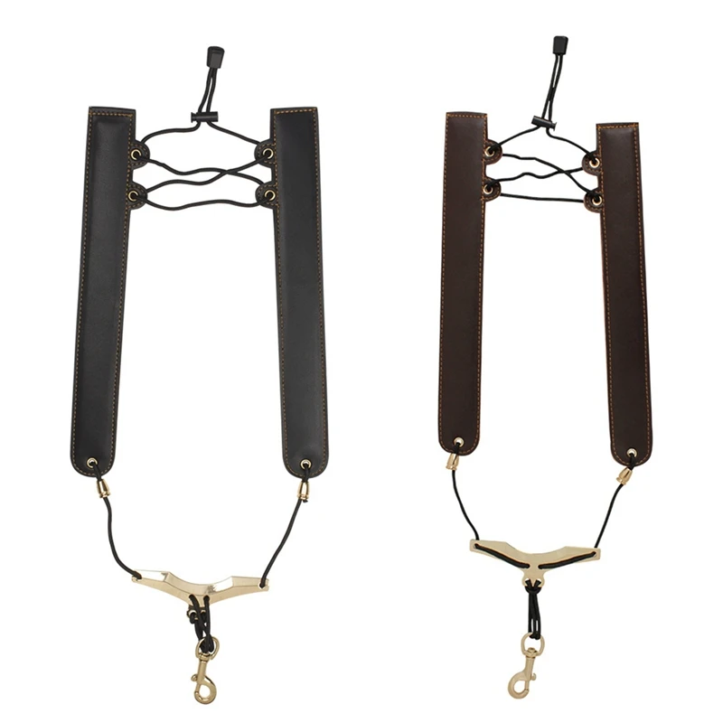 

Top-Saxophone Straps PU Leather Foldable Shoulder Strap Wind Instrument Accessories Saxophone Shoulder Strap