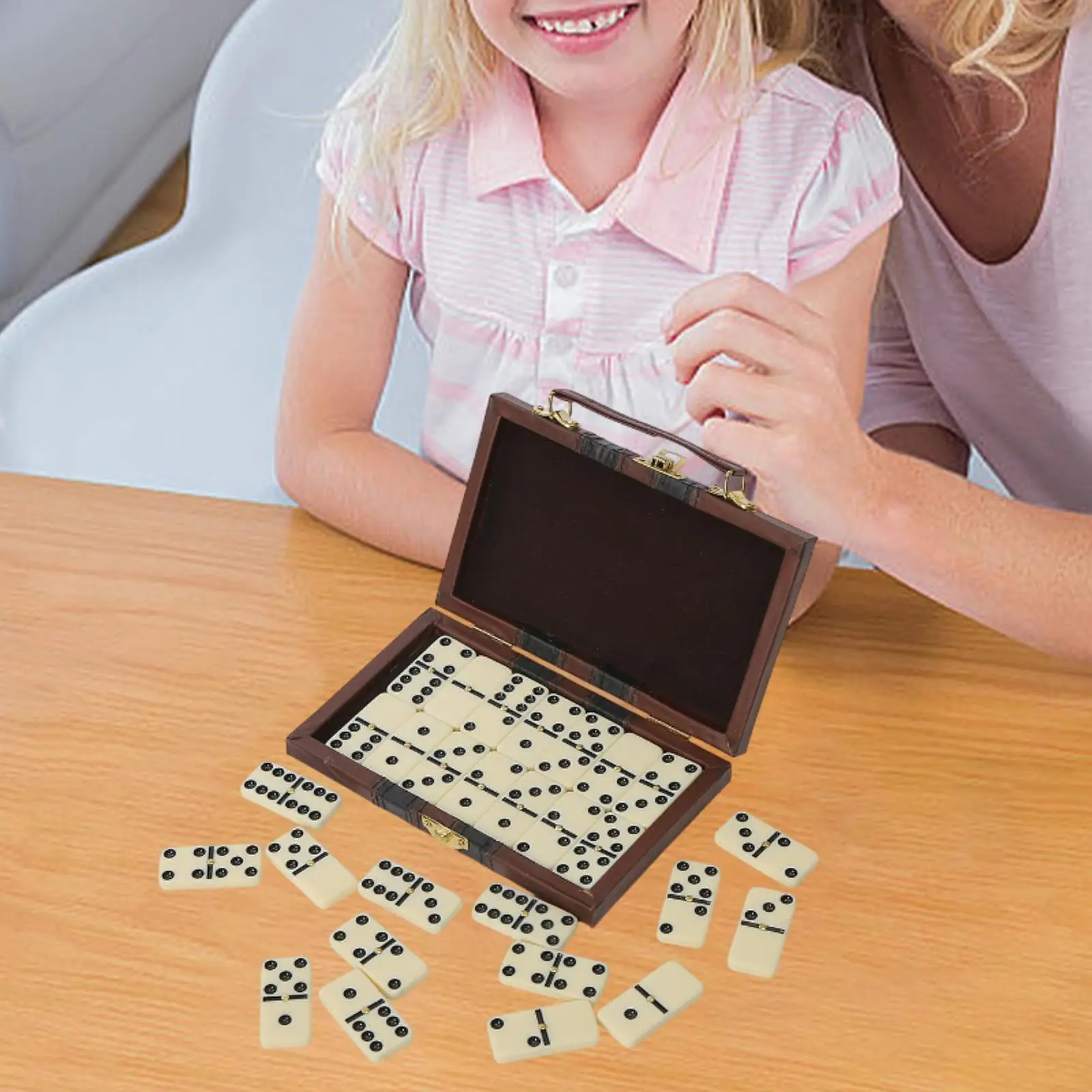 

Double Six Domino Set Professional 28 Dominoes for Outdoor Birthday Trips