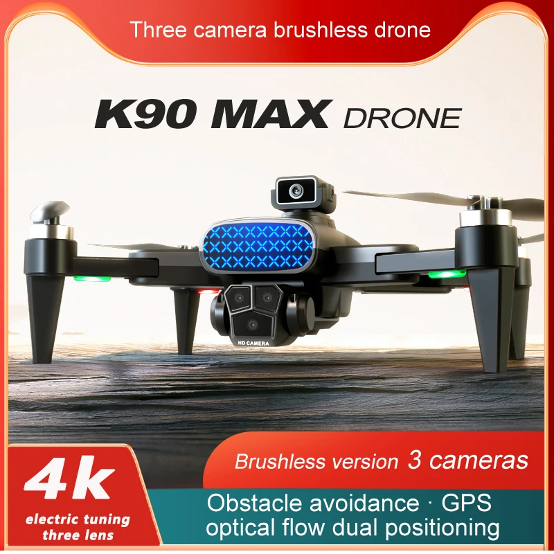 K90 Max Brushless Drone Profesional 4K HD Camera Obstacle Avoidance Aerial Photography Brushless Foldable Quadcopter Drones