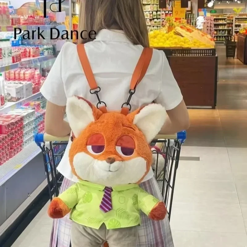 Zootopia Judy Hops Nick Wide Kawaii Doll Backpack Personalized Cartoon Large Capacity Backpack Creative Birthday Gift