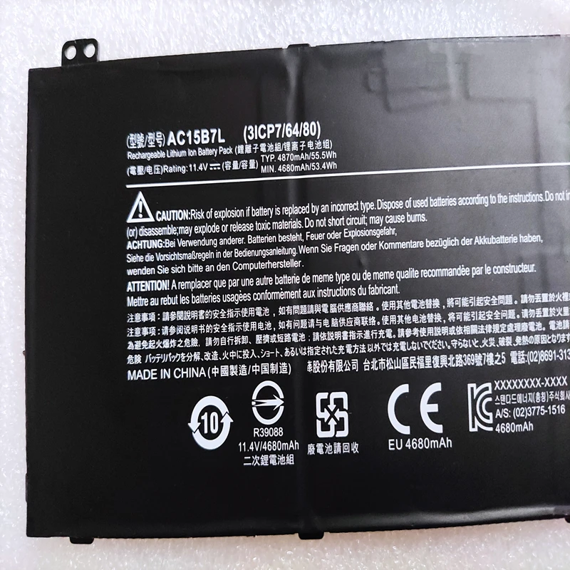 AC15B7L AC14A8L Battery For Acer Aspire V15 Nitro VN7-591 591G VN7-592G 571G VN7-791G 792G VX15 VX5-591G-550Z Spin 3 SP314-51