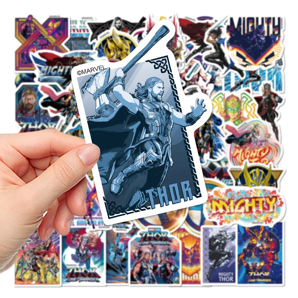 10/30/50pcs Cool Disney Marvel Avenger Thor Odinson Stickers Skateboard Motorcycle Laptop Car Cool Waterproof Sticker Kids Toys