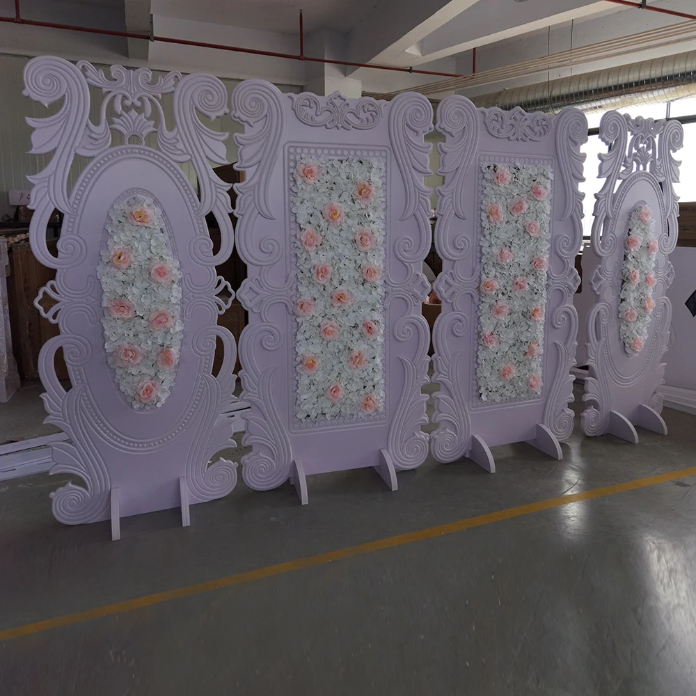 2022 Ideas Elegant White PVC Wedding Backdrops Rental For Banquet Party Events Decoration