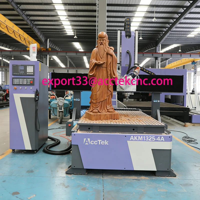 China Made Fast Speed CNC 1325 Wood Working Machine Cnc Router 4x8 Ft 3D Cnc Wood Carving Machine 4 Axis Cnc Router for Wood