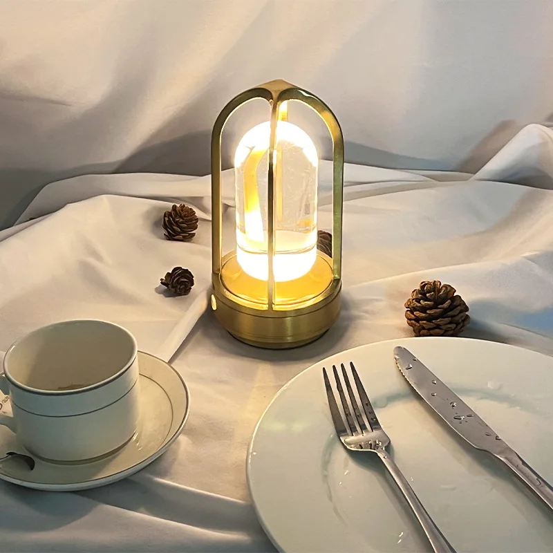 

Luxury LED Table Lamp, Rechargeable Ambiance Lamp for Bar, Restaurant, Camping, Bedroom, Desktop Decor
