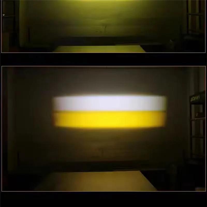 

Universal Car 1.5 Inch LED Headlight Fog Light Grid Light White And Yellow Dual Light