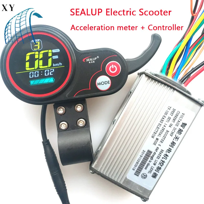 For Sealup Electric Scooter 36V 48V Motor Brushless Controller Electric Mountain Bike Speed Controller with LCD Display Panel