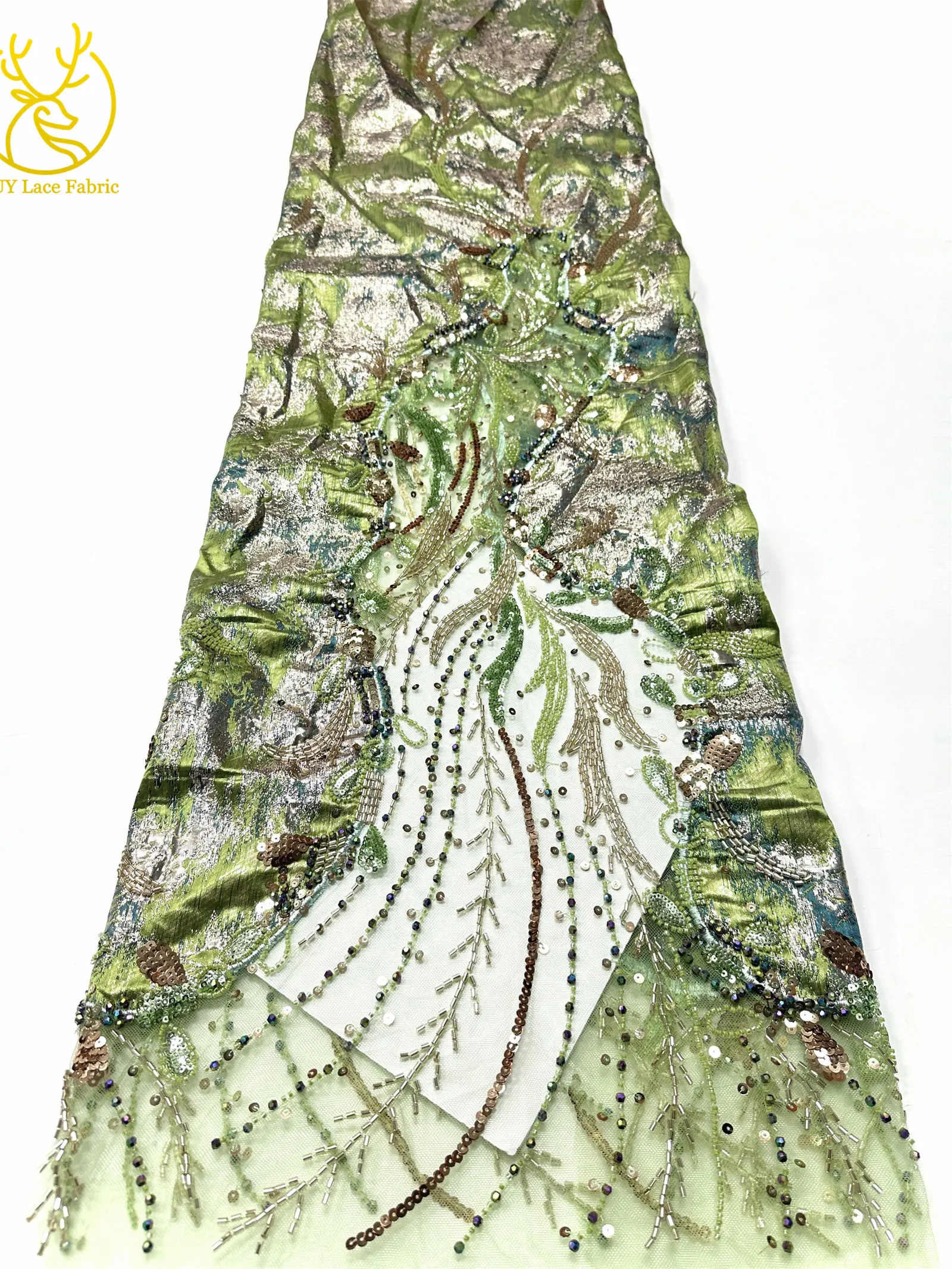Burgunderroter neuer Design afrikanischer schwere Perlen-Chiffon-Spitzenstoff 2026 Hochwertiger nigerianischer Pailletten-Spitzenstoff für Partykleider – Detail 19